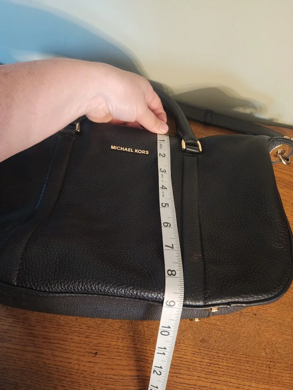 Michael Kors Blk Pebbled Leather Bag